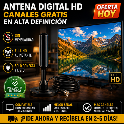 Antena Digital HD de Largo Alcance - Pro Ultra